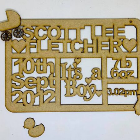 New Baby Birth Plaque