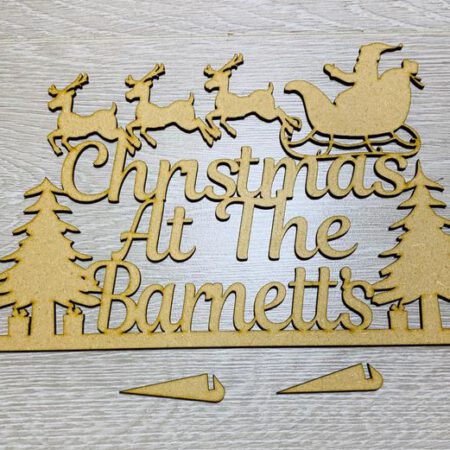 Personalised Christmas Sled Sign