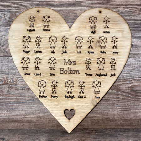 Personalised Teacher Class Heart