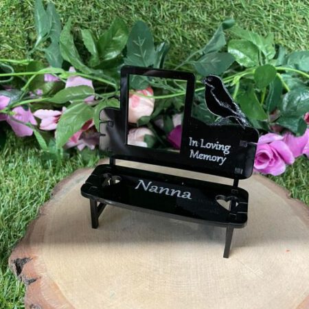 Acrylic Personalised Photo Memory Bench