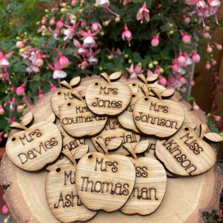 Personalised Oak Apple Keyring
