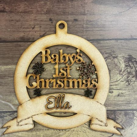Personalised Baby's First Christmas Bauble