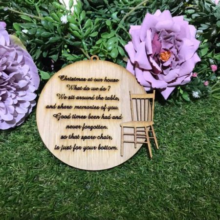 Oak Chair Poem Bauble