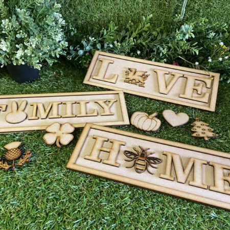 Home Plaque with Changeable Pieces