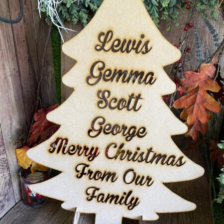 Personalised Standing Christmas Tree