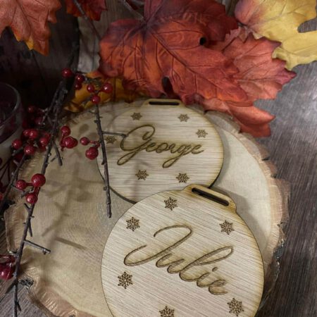 Personalised Oak Bauble