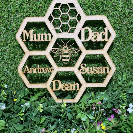 Bee Hexagon Names Set