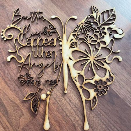 Fancy Worded Butterfly