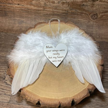 12X15CM Angels Wing White no sequins