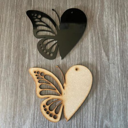 Half Butterfly Heart Hanger