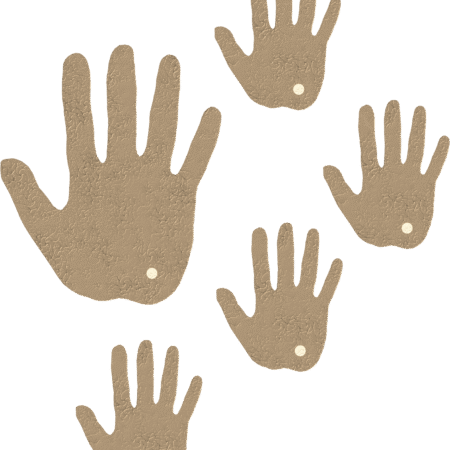 Family Hand Keyring