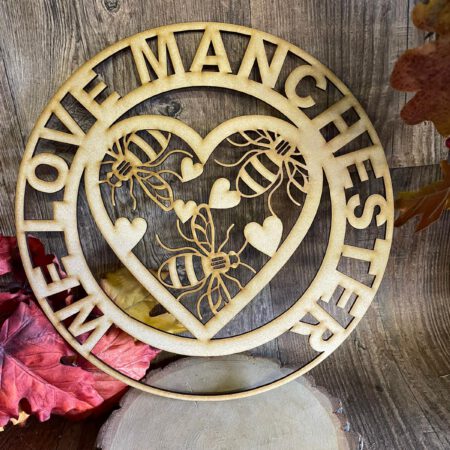 Bee Heart Round Plaque