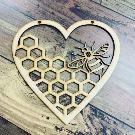 Heart with Honeycomb & Bee
