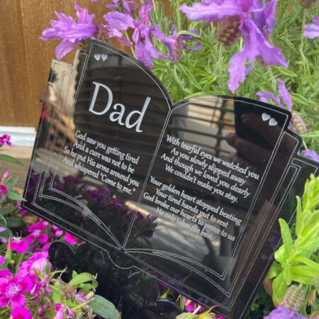 Acrylic Memorial Book Stake