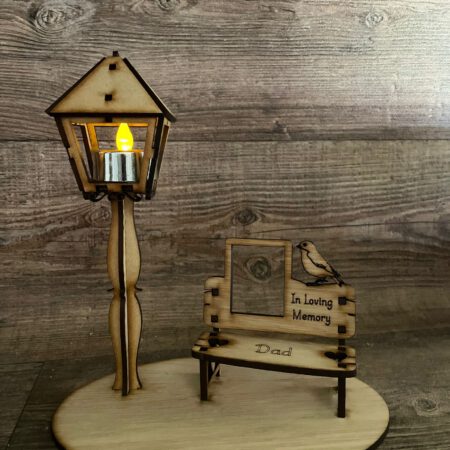 Beautiful Lamp and Bench Display