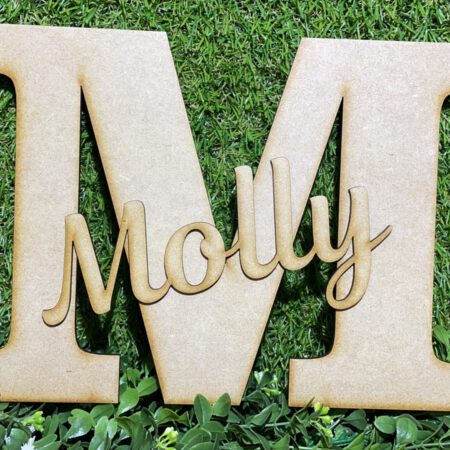 Layered Personalised Initial with Name