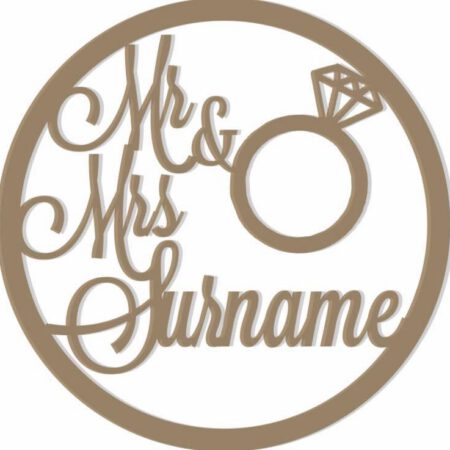Personalised Mr & Mrs Married Hoop