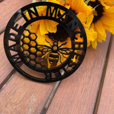 Manchester Bee Round Car Hanger