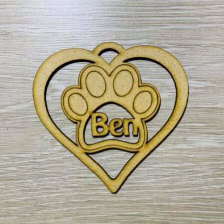Paw Heart Bauble