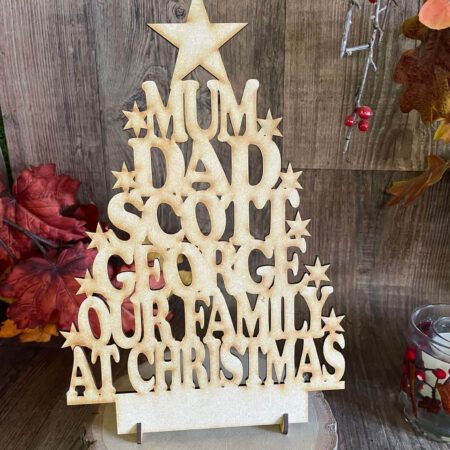 Personalised Names Christmas Tree