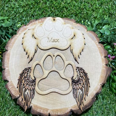 Personalised Paw with Wings