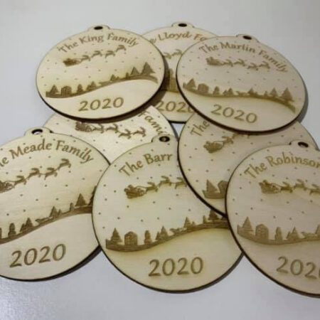 Personalised Ply Round Bauble
