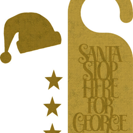 Santa Stop Here Door Hanger