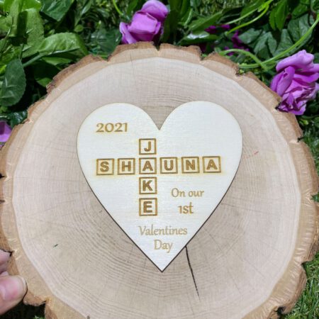 Personalised Scrabble Hearts