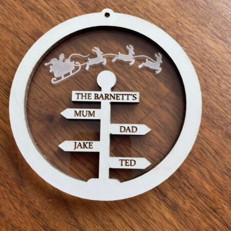 Signpost Family Christmas Bauble