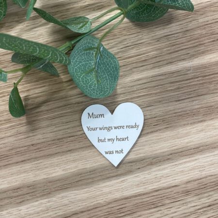 White Engraved Heart