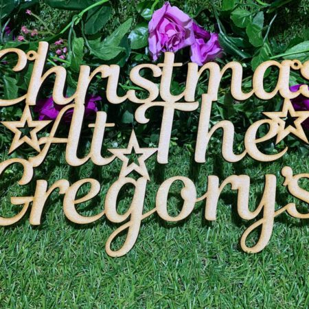 Personalised Christmas Sign with Stars