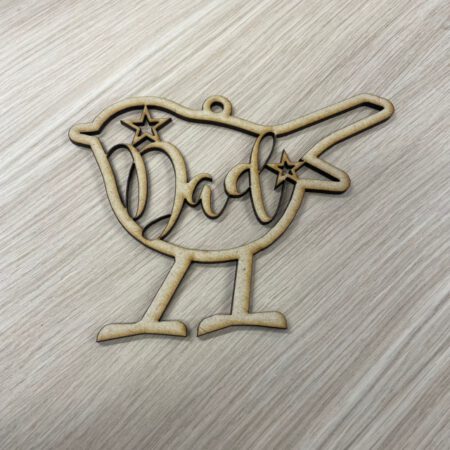 Personalised Robin Bauble with stars