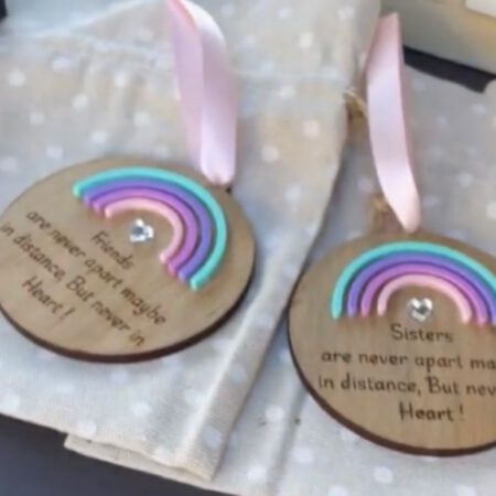 Personalised Rainbow Oak Bauble