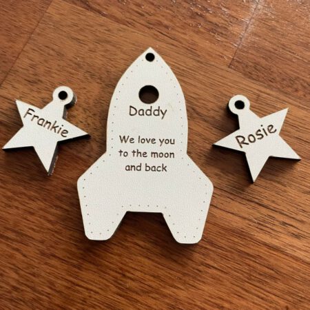 Personalised Rocket Keyring