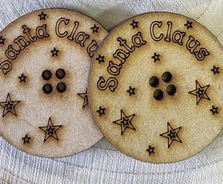 Santa Lost Button x5
