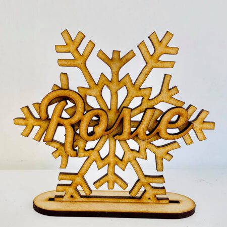 Snowflake on Stand with Name
