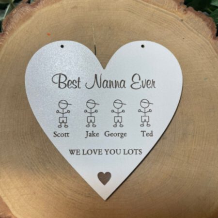 Stick People Personalised Heart