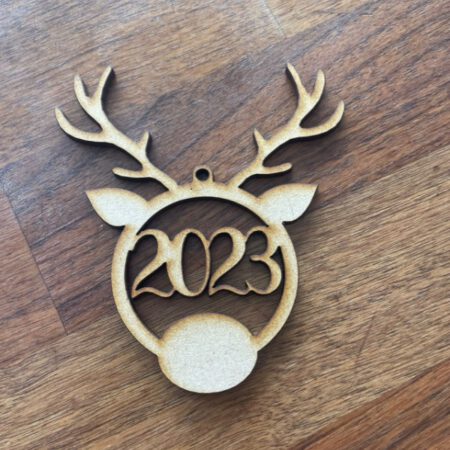 Personalised Antler Bauble With Ears