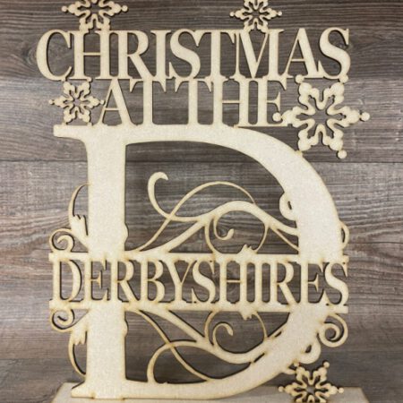 Christmas at Sign with swirls