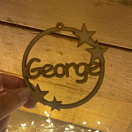 Personalised Bauble with Stars