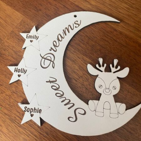 White Personalised Moon