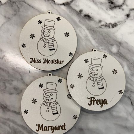 Personalised Snowmen Baubles