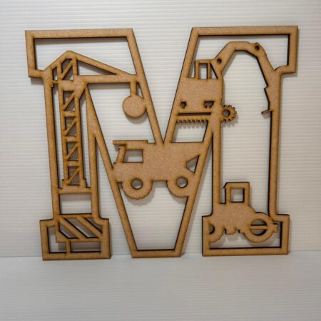 Construction Themed Layered Letters