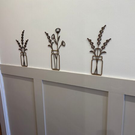 3 flower vases