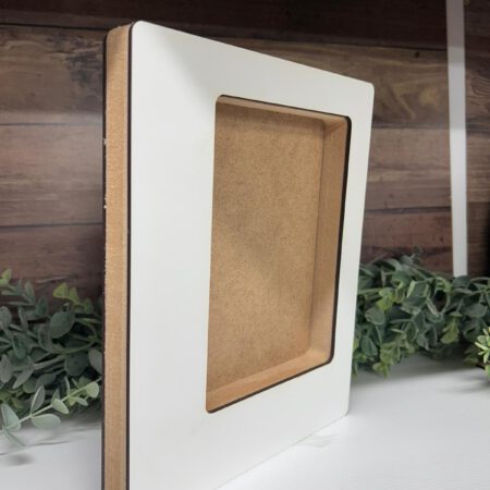 Freestanding White Covered Frame
