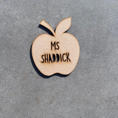 Personalised Cut Out Apple