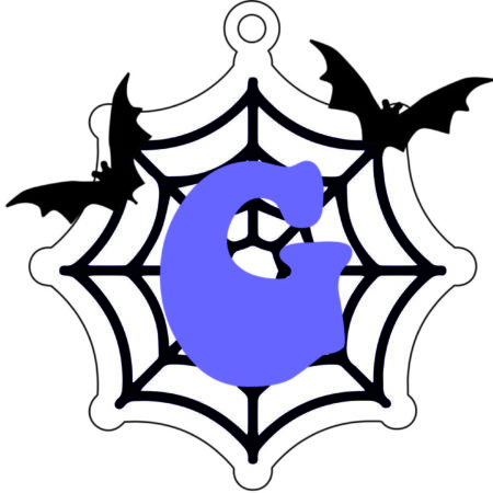 Spider web with intials