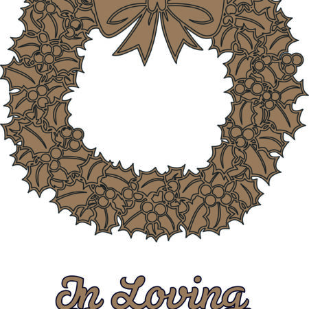 Stunning Holly Wreath with wording