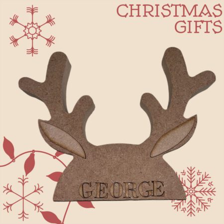 18mm Freestanding Personalised Reindeer Head