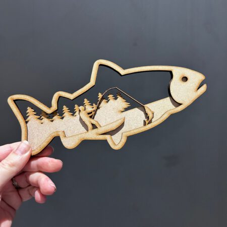 Layered Fisher Man Sign